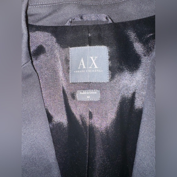 Armani Exchange Academia Collegiate School Crest Patch 3/4 Sleeve Blazer Jacket - Picture 2 of 13